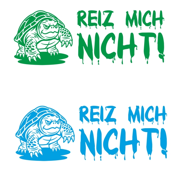 Reiz mich nicht! Autoaufkleber Schildkröte Turtle Sticker Aufkleber A4274